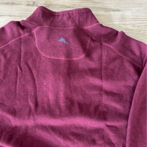 Tommy Bahama Flipshore Half-Zip Reversible Sweatshirt, Black Cherry Size 3XL NWT - Picture 6 of 12